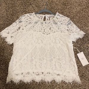 NWTS boutique Blashe boho Lace top